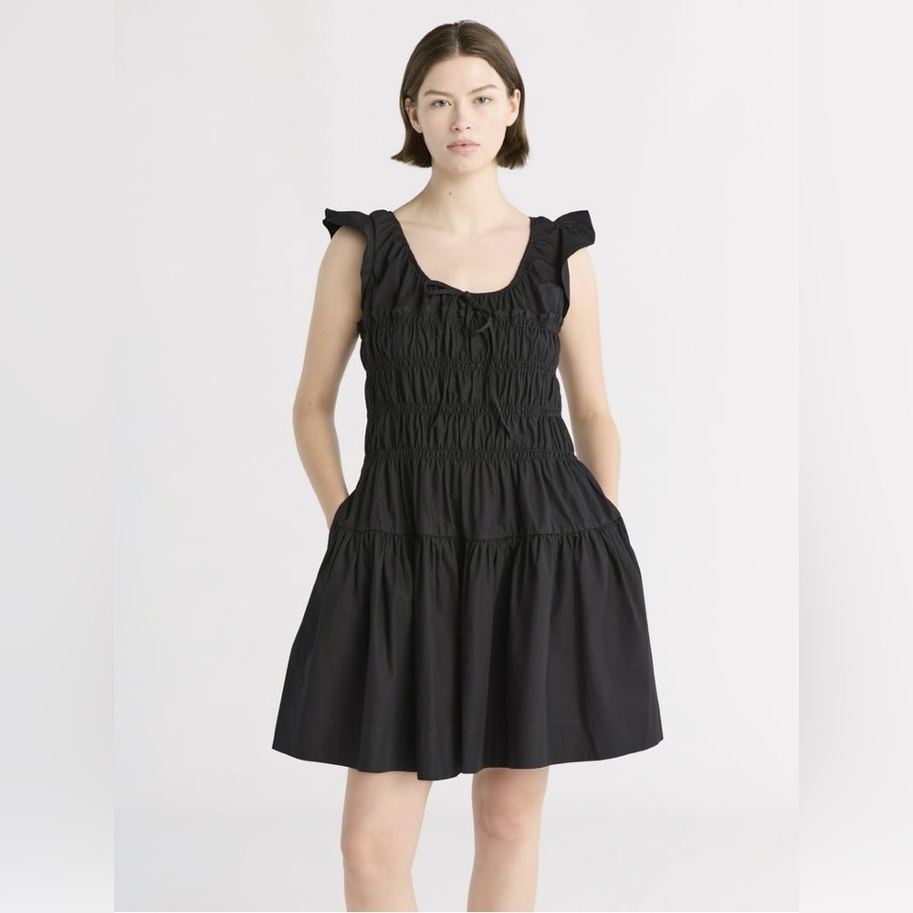 FREE ASSEMBLY Chic Black Sleeveless Mini Dress